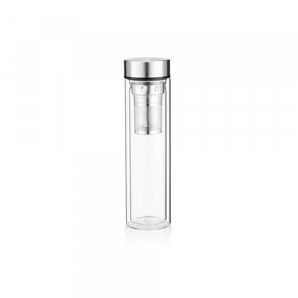 Термос з подвійними стінками Ardesto, 450мл, боросилікатне скло, нержавіюча сталь (AR1345SS) фото 2