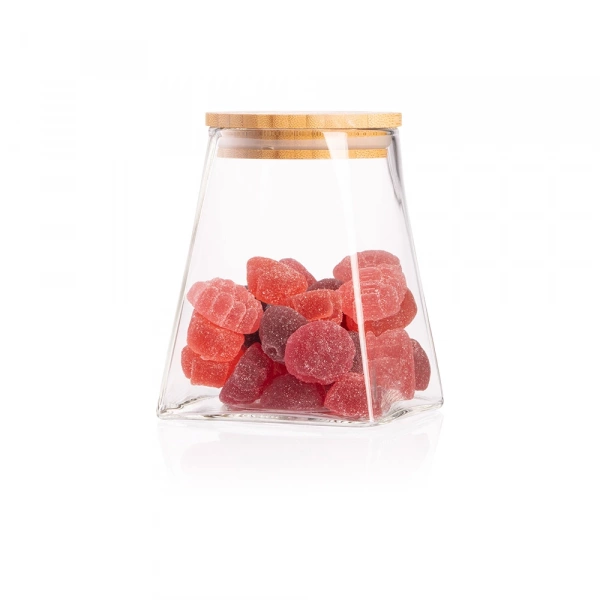 Банка для хранения Ardesto Fresh, 510мл, стекло, бамбук, конусная, прозрачная (AR1351BLC) фото 2