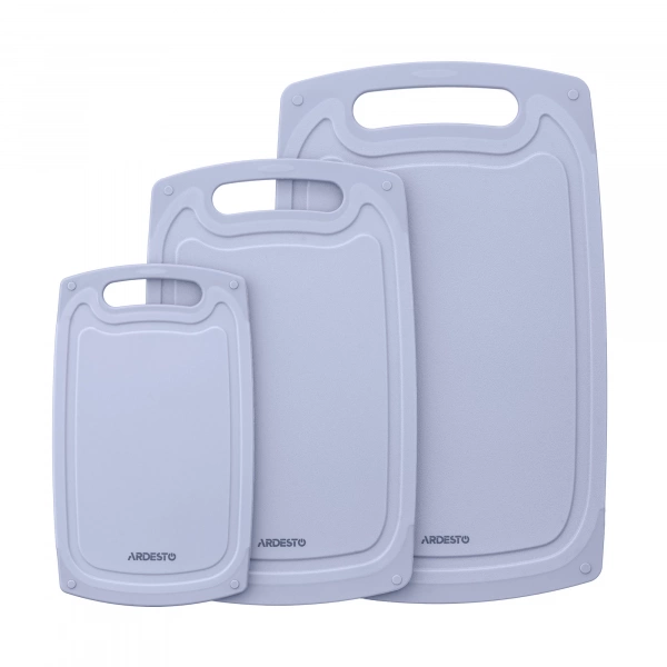 Дошка кухонна Ardesto Gemini, 25х15х0.8см, пластик, сірий (AR1425GR) фото 4 Дошка кухонна Ardesto Gemini, 25х15х0.8см, пластик, сірий (AR1425GR) фото 4