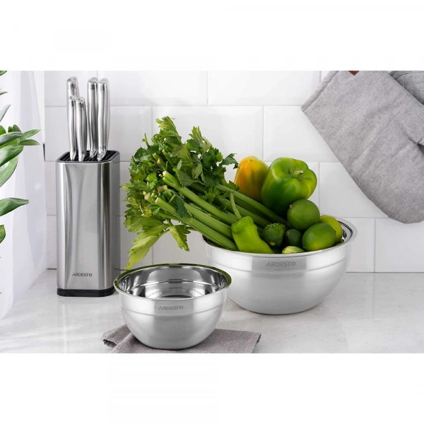 Миска Ardesto Gemini, 24см, 3.2л, нержавіюча сталь (AR1624SS) фото 3