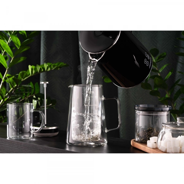 Френч-прес Ardesto Black Mars з подвійними стінками, 600мл, боросилікатне скло, нержавіюча сталь, прозорий (AR1906DW) фото 9