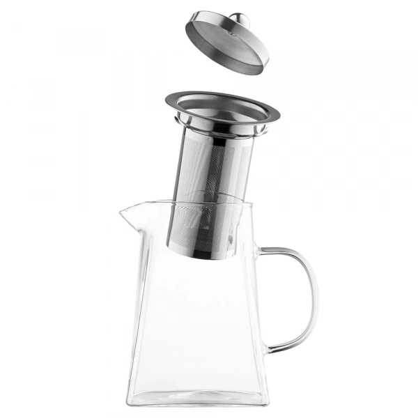 Заварник Ardesto Gemini Roma, 950мл, боросилікатне скло, нержавіюча сталь, прозорий (AR1995GM) фото 3