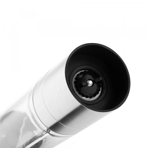 Млинок для солі та перцю 2 в 1 Ardesto Gemini, 140мл, акрил, нержавіюча сталь, прозорий (AR2102SS) фото 7