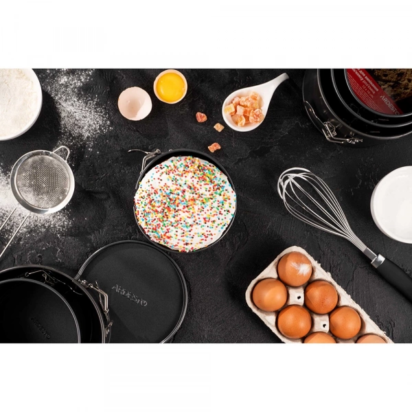Форма для випікання паски/кекса Ardesto Gemini, 12х10см, вуглецева сталь, роз'ємна, кругла, сірий (AR2505G) фото 3