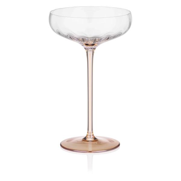 Набір келихів для шампанського Ardesto Black Mars Amber 200мл, 2шт, скло, прозоро-золотистий (AR2620AM) фото 2