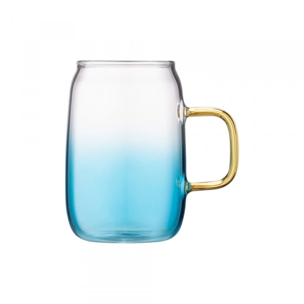 Набір чашок з ручками Ardesto Blue Atlantic, 300мл, 2шт, боросилікатне скло, прозоро-синій (AR2630BA) фото 3