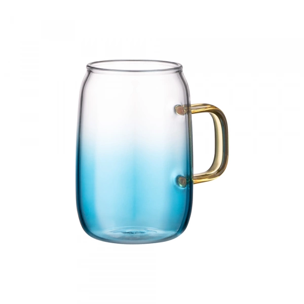 Набір чашок з ручками Ardesto Blue Atlantic, 300мл, 2шт, боросилікатне скло, прозоро-синій (AR2630BA) фото 4