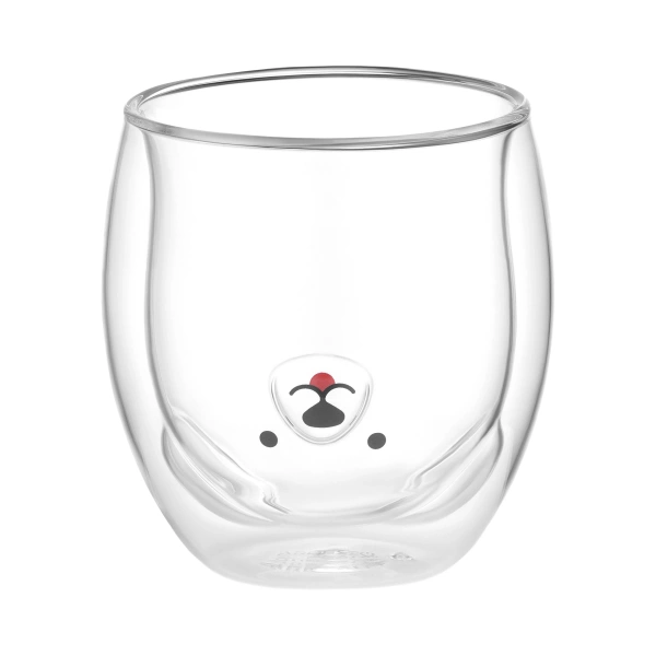 Набір чашок з подвійними стінками Ardesto Animals, 300мл, 2шт, боросилікатне скло, прозорий (AR2630BWA) фото 2