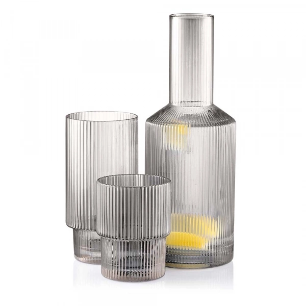 Набор стаканов высоких Ardesto Graphite, 380мл, 2шт, стекло, серый (AR2638SG) фото 6