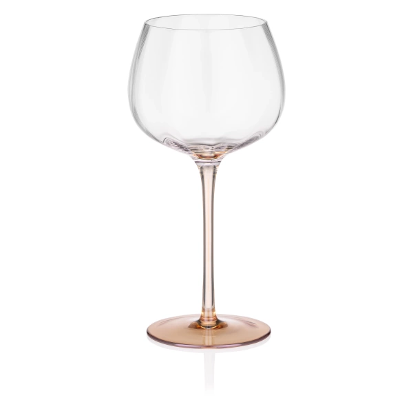 Набір келихів для вина Ardesto Black Mars Amber 420мл, 2шт, скло, прозоро-золотистий (AR2642G) фото 3