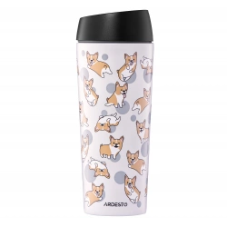 Термокухоль Ardesto Coffee Time Corgi сірий 450 мл (AR2645CR)