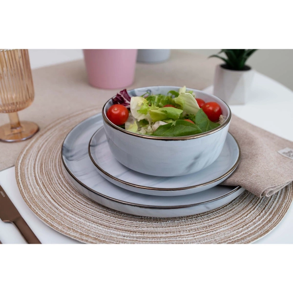 Салатник Ardesto Marmo, 15,6 см, біла, кераміка (AR2916MRW) фото 8