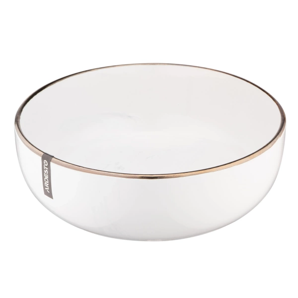 Тарілка супова Ardesto Marmo, 19 см, біла, кераміка (AR2919MRBW) фото 3