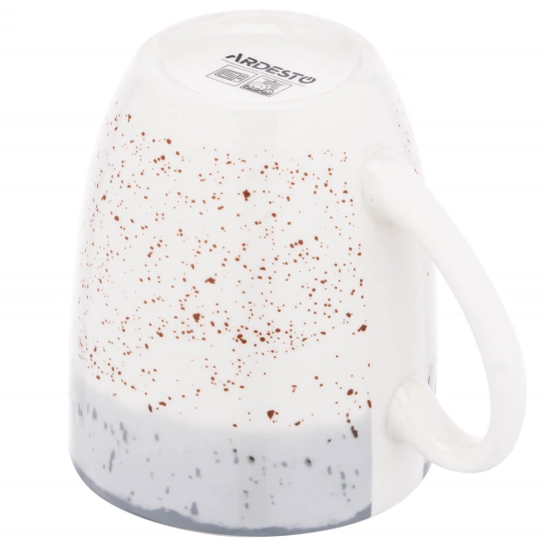 Чашка Ardesto Siena, 360мл, порцеляна, біло-сірий (AR2936SW) фото 3