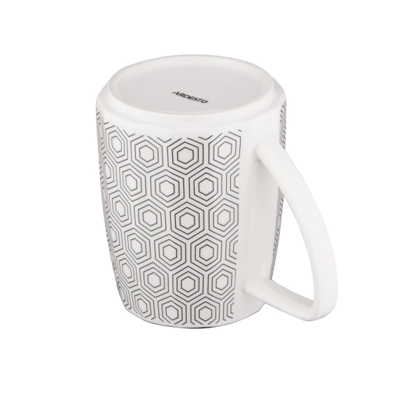 Чашка Ardesto Lamberto, 360мл, порцеляна, біло-сірий (AR3051) фото 5