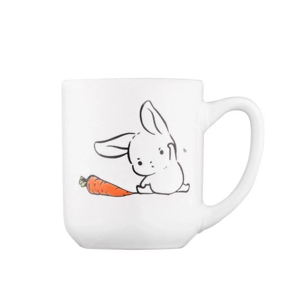 Чашка Ardesto Bunny, 380мл, кераміка, біло-сірий (AR3056) фото 3