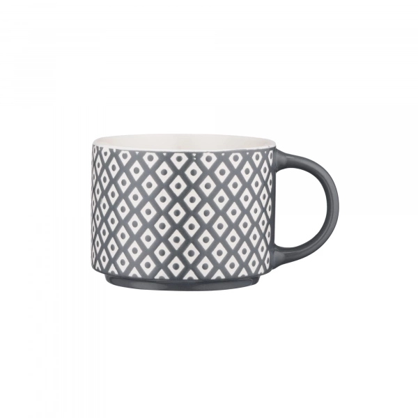 Чашка Ardesto Weaving E, 330мл, порцеляна, біло-чорний (AR3473E) фото 2