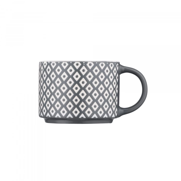 Чашка Ardesto Weaving E, 330мл, порцеляна, біло-чорний (AR3473E) фото 3