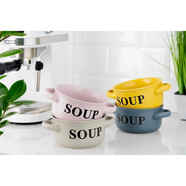 Бульонница Ardesto Alcor, 550 мл, желтая, керамика (AR3476Y) фото 20