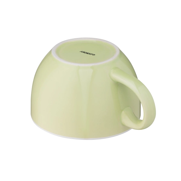 Чашка Ardesto Merino, 480 мл, салатова, кераміка (AR3486LG) фото 4