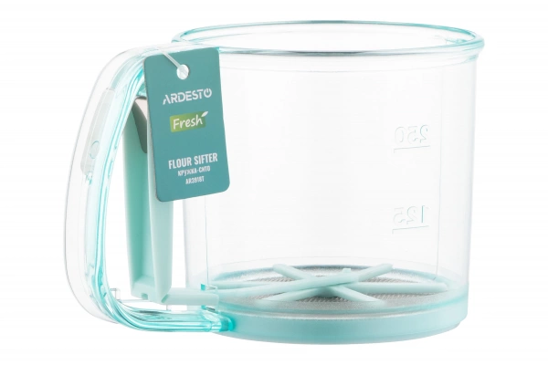 Кружка‑сито для борошна Ardesto Fresh 9.5 см, блакитний (AR3918T) фото 2
