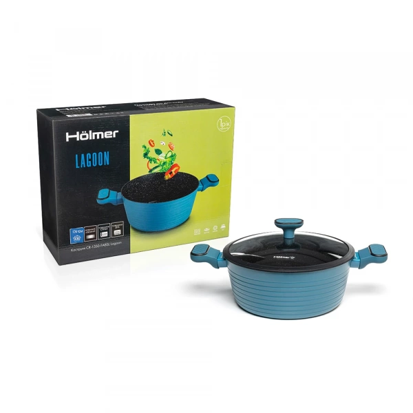 Каструля кована з кришкою Hölmer Lagoon 4,8л (CR-1350-FABSL) фото 7