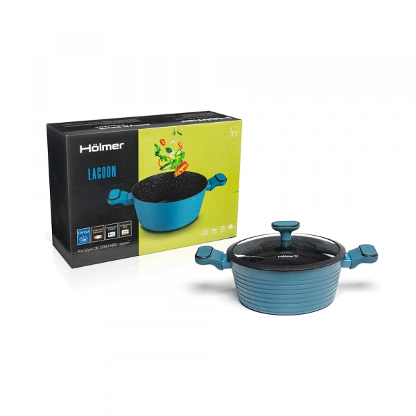 Каструля кована з кришкою Hölmer Lagoon 3,8л (CR-1338-FABSL) фото 7