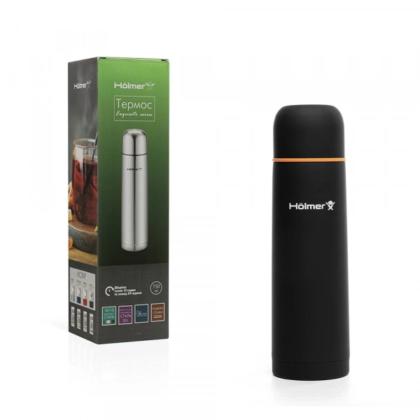 Термос Hölmer Exquisite чорний 750мл (TH-00750-SRBO) фото 9