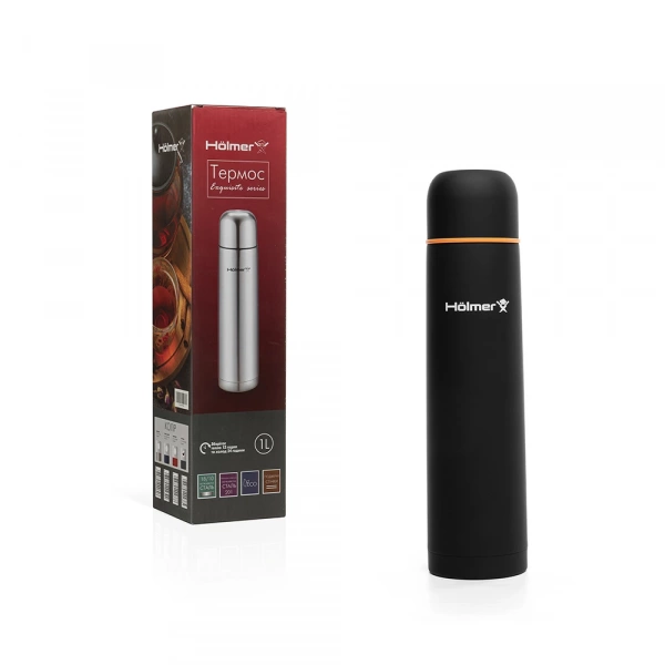 Термос Hölmer Exquisite чорний 1л (TH-01000-SRBO) фото 9