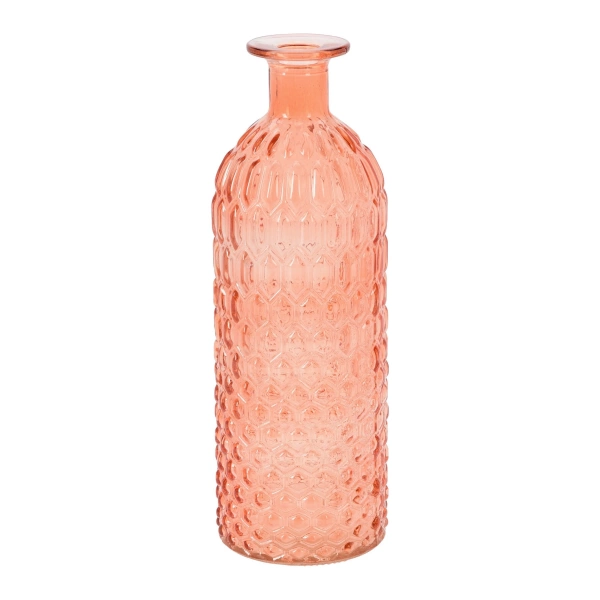 Ваза скляна з вузькою горловиною Koopman 26х9 см 4 кольори в асортименті (HC7104650) фото 3