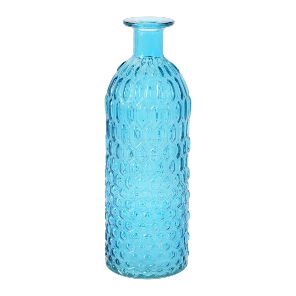 Ваза скляна з вузькою горловиною Koopman 26х9 см 4 кольори в асортименті (HC7104650) фото 2