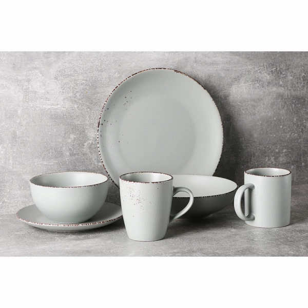 Тарілка обідня Ardesto Lucca Illusion blue, 26см, кераміка, синій (AR2926BMC) фото 2