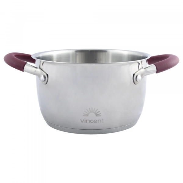 Кастрюля Vincent с силиконовыми ручками D=18см 2,3л (VC-3187-18) фото 3