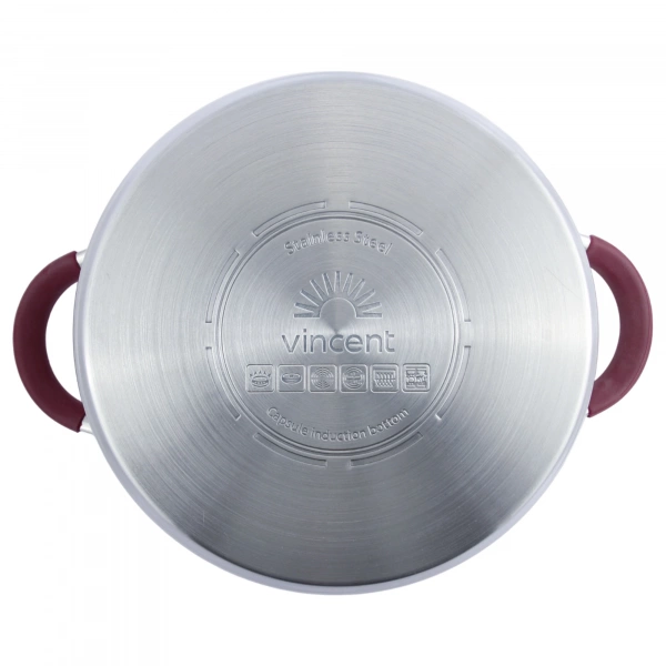 Каструля Vincent з силіконовими ручками D=20см 3,2л (VC-3187-20) фото 6