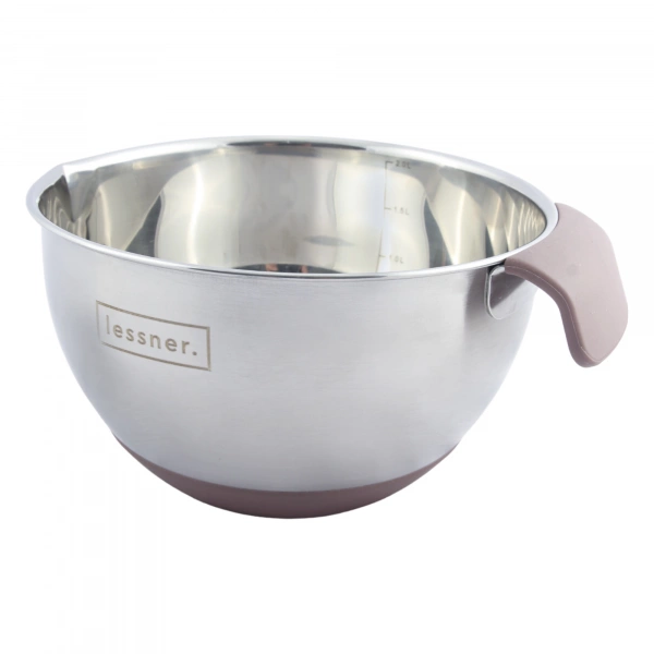Чаша для змішування метал з силіконовою ручкою Lessner D=18см 2,1л (55900-18) фото 2