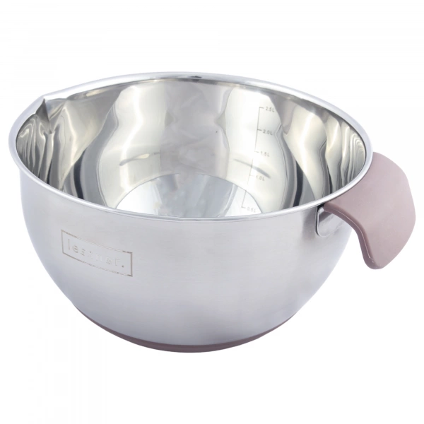 Чаша для змішування метал з силіконовою ручкою Lessner D=20см 2,6л (55900-20) фото 2