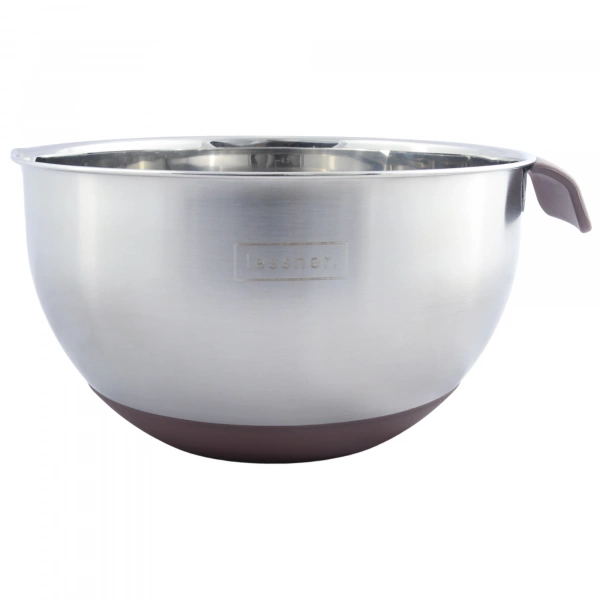 Чаша для смешивания металл с силиконовой ручкой Lessner D=24см 4,8л (55900-24) фото 2