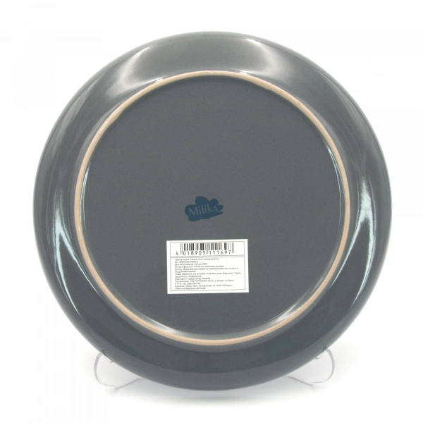 Тарілка обідня Milika Favaris Grey керамічна 27 см (M0480-28F-005G-D) фото 4