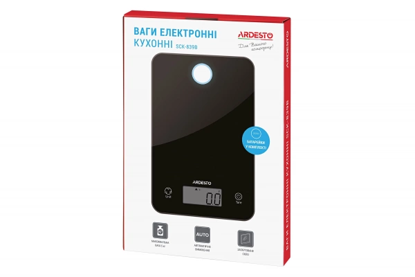 Ваги кухонні Ardesto 5 кг, чорний (SCK-839B) фото 23
