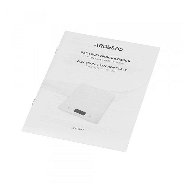 Ваги Ardesto кухонні Pasta, 5кг, AAAx2 в комплекті, скло, багатокольоровий (SCK-893PASTA) фото 8