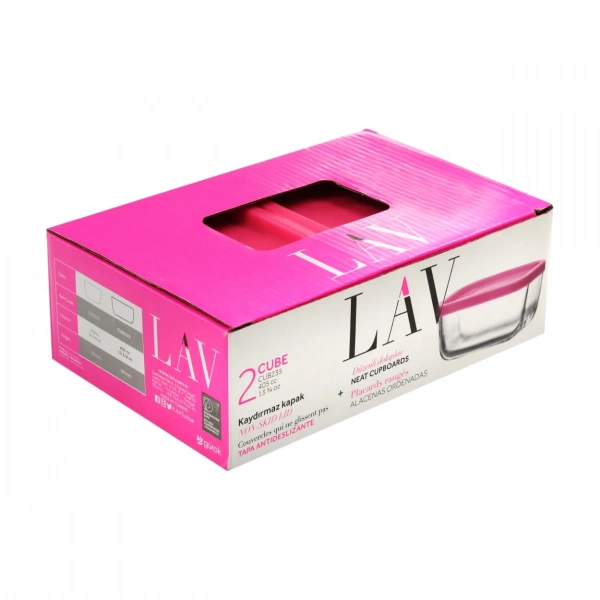 Набір ємностей для зберігання LAV Cube 405мл 2шт (LV-CUB235 PK0001NP) фото 2