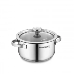 Каструля з нержавіючої сталі Korkmaz Minika 14×7 см 1,0 л (A1399)